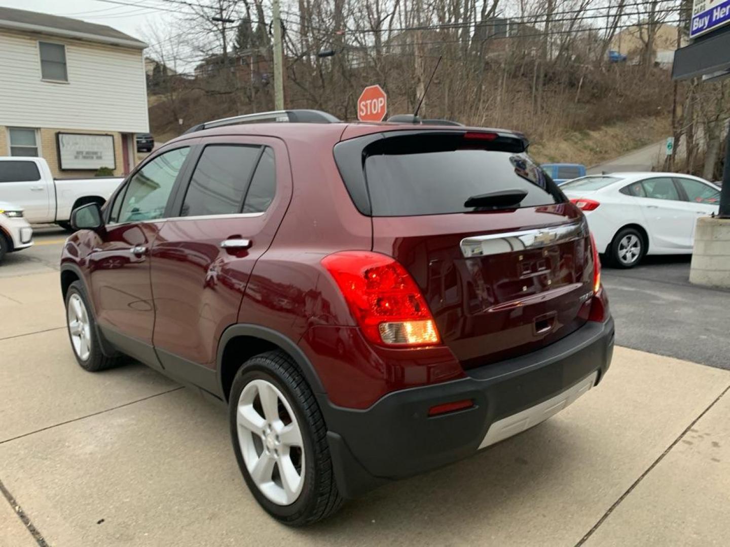 2016 RED CHEVROLET TRAX LTZ (3GNCJRSB5GL) with an 1.4L engine, Automatic transmission, located at 503 First Street, Canonsburg, PA, 15317, (724) 745-0566, 40.266006, -80.178413 - CARFAX AVAILABLE! ESTIMATED MPG: 24 CITY / 31 HWY WE FINANCE! FAST AND EASY APPROVALS! CALL US OR APPLY ONLINE: 724-745-0566 OFFICE WWW.USEDCARSCANONSBURGPA.COM AFTER HOURS QUESTIONS? TEXT US! 724-825-1817 - Photo#2