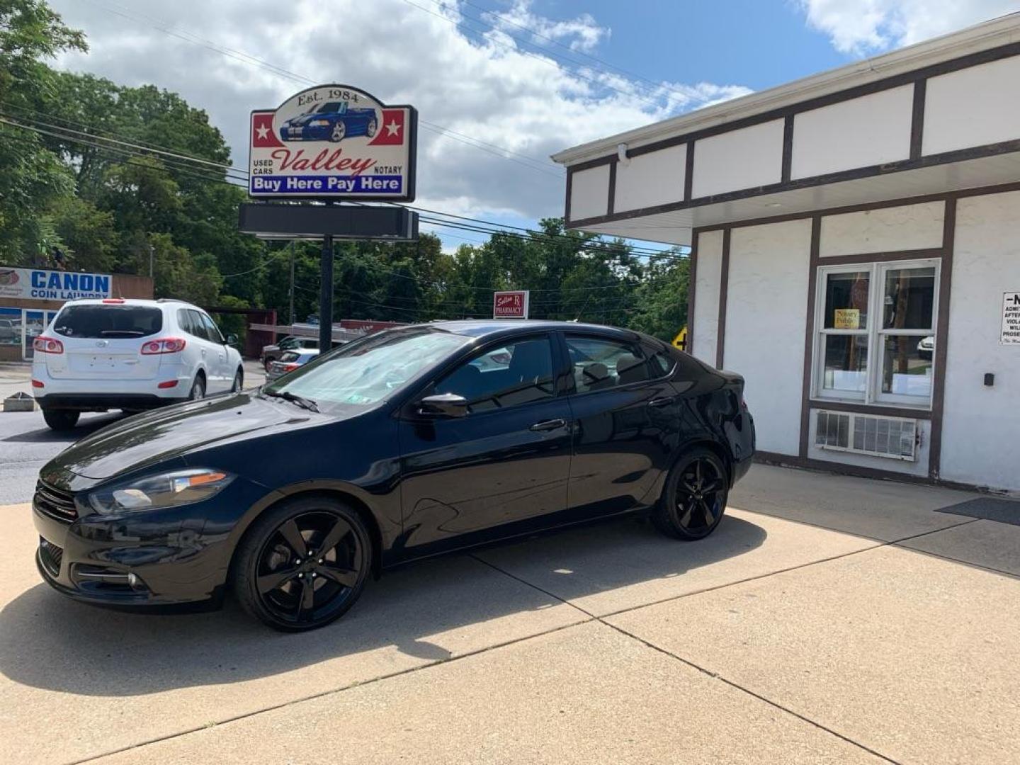 2014 BLACK DODGE DART SXT (1C3CDFBB6ED) with an 2.4L engine, Automatic transmission, located at 503 First Street, Canonsburg, PA, 15317, (724) 745-0566, 40.266006, -80.178413 - Photo#0