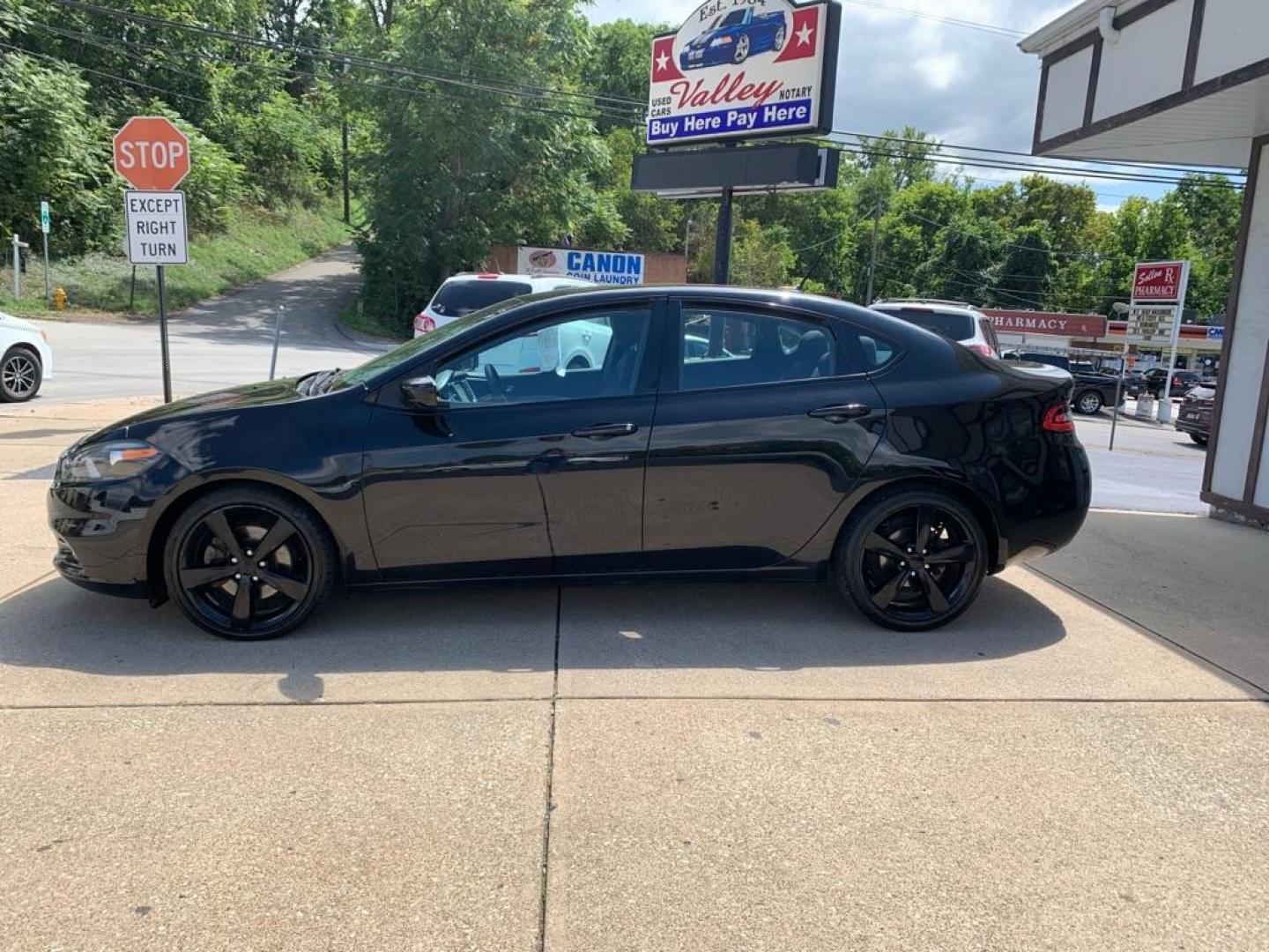 2014 BLACK DODGE DART SXT (1C3CDFBB6ED) with an 2.4L engine, Automatic transmission, located at 503 First Street, Canonsburg, PA, 15317, (724) 745-0566, 40.266006, -80.178413 - Photo#1